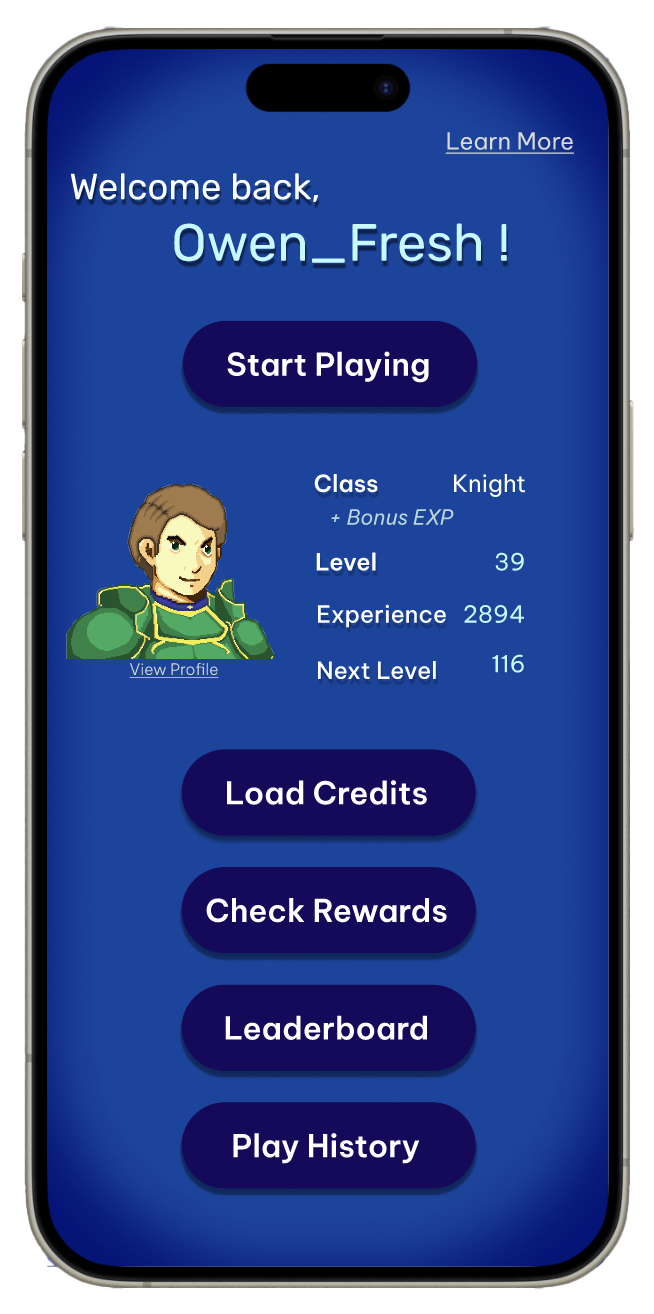 mockup of the prototype on its landing page